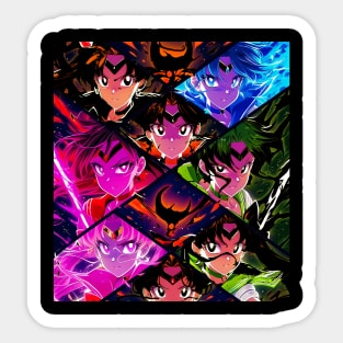 Magical Collage – Sailor Moon Anime Character Ensemble Sticker